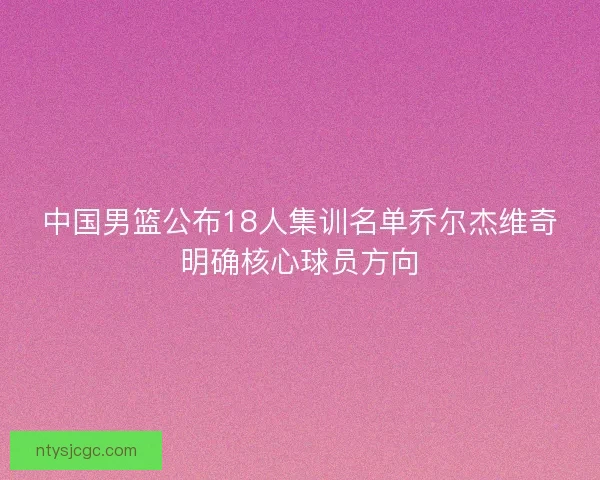 中国男篮公布18人集训名单乔尔杰维奇明确核心球员方向
